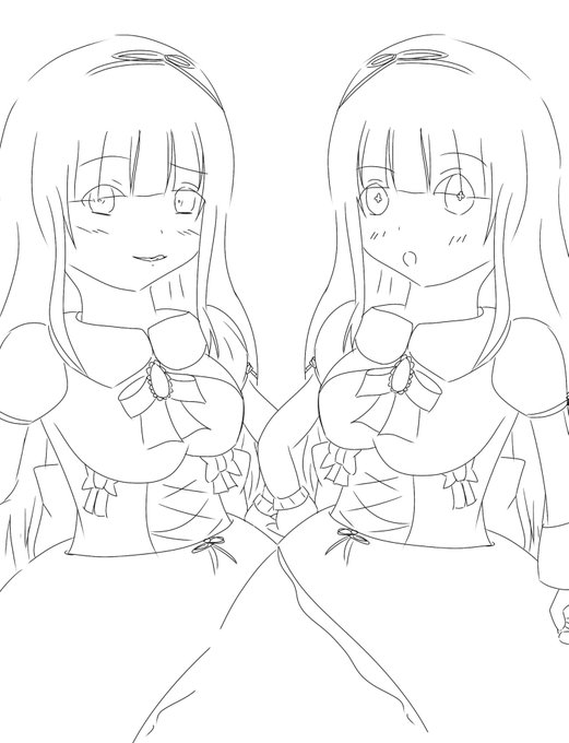 #ちぇり絵 
いつものちえりちゃんも黒ちぇりちゃんもかわいいなぁ! 