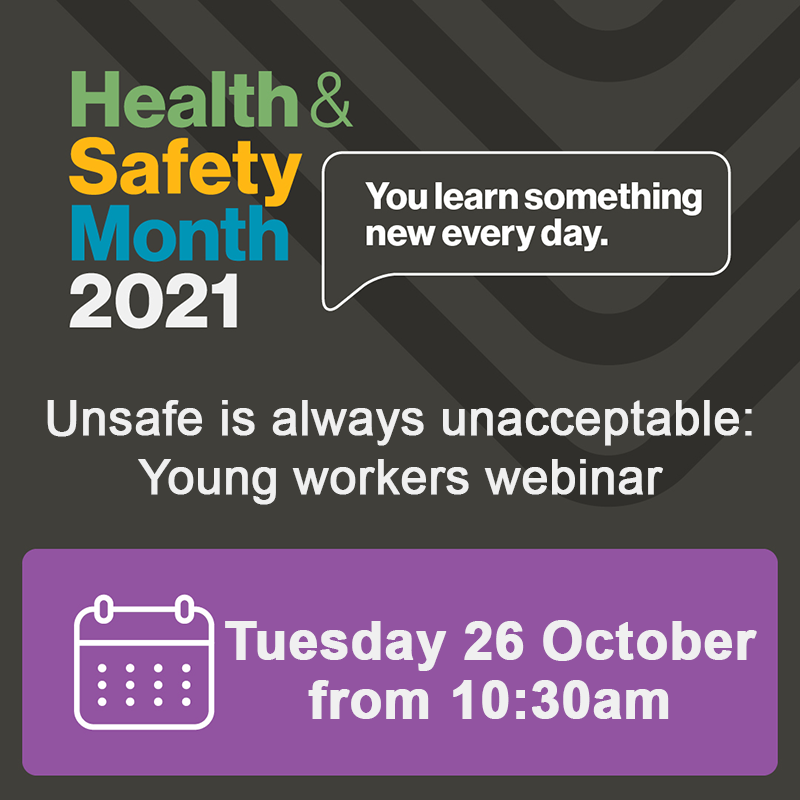 WorkSafe_Vic's tweet photo. Young workers are one of the most vulnerable groups for workplace injuries. That's why it's so important to speak up about unsafe working environments. Learn more at our #HSMonth webinar tomorrow morning from 10:30am.
Register at: https://t.co/kNl3pNaSJ3 https://t.co/8CtHFtqvgu