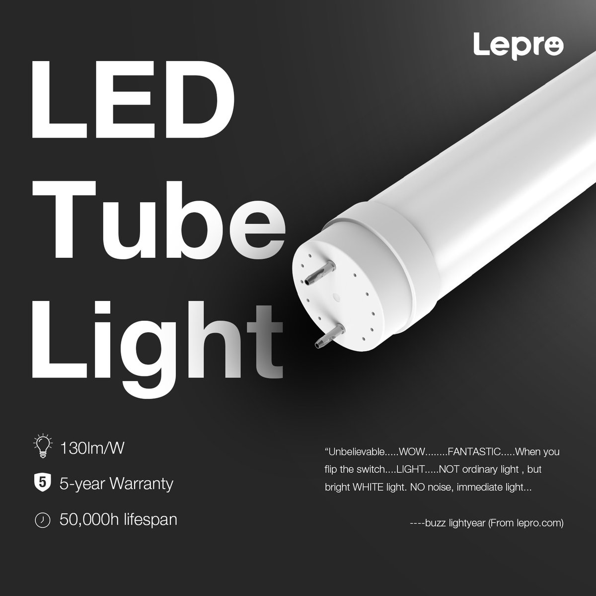 LightingEver's tweet photo. "Unbelievable.....WOW........FANTASTIC.....When you flip the switch....LIGHT.....NOT ordinary light , but bright WHITE light. NO noise, immediate light..."#voc 
#Lepro LED Tube Light -- Fantastic experience
https://t.co/iEWedUOLhU
#LED #lighting #ledlights #tube #tubelights https://t.co/jy8hmX0uB1