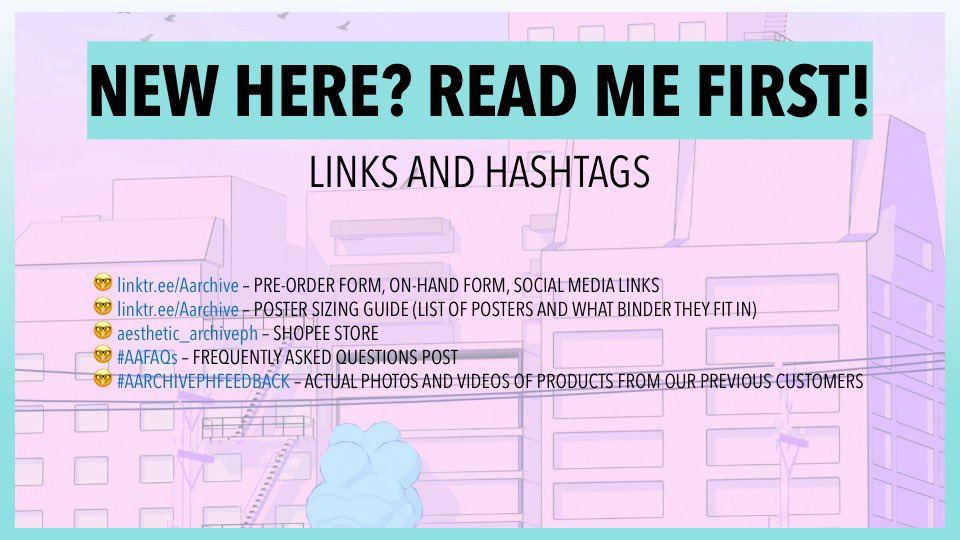 AArchiveph's tweet photo. Welcome to #AestheticArchivePH
⚡️social media links: https://t.co/eEQ8QRs1Ss
⚡️order forms: https://t.co/eEQ8QRs1Ss
⚡️frequently asked qs: #AAFAQs
⚡️feedback: #AARCHIVEPHFEEDBACK
✨ products: #A1BinderPH #A2BinderPH #SloganBinderPH #PhotocardBinderPH https://t.co/o1VWpYAoxc