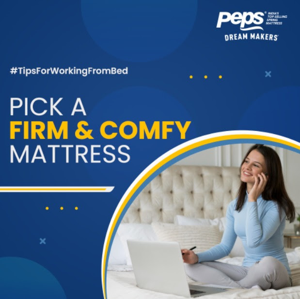 pepsindustries's tweet photo. A decent mattress can help you not only sleep better, but also work better! A firm and comfortable mattress is the ideal choice for working from bed. In this article, learn more about #WorkingInBed.

This article has further information on https://t.co/3EuHsmyuC6 https://t.co/2ptW3POb1I