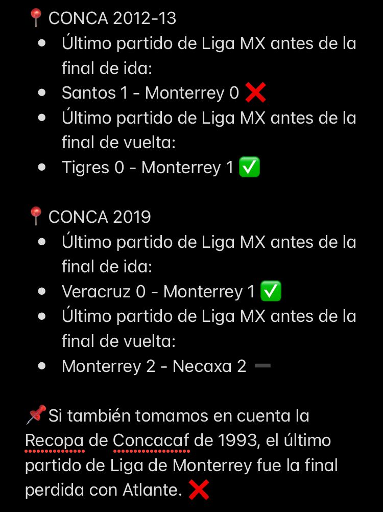 NicolasSchiller's tweet photo. De los 5 títulos de CONCACAF que tiene Monterrey, sólo una vez llegó al partido decisivo después de ganar en Liga. En el último título tampoco le pudo ganar a Necaxa de local previo al partido que lo definía todo.
Monterrey ya sabe lo que es conquistar hazañas. #RayadosPositivo https://t.co/COylR3DE9u