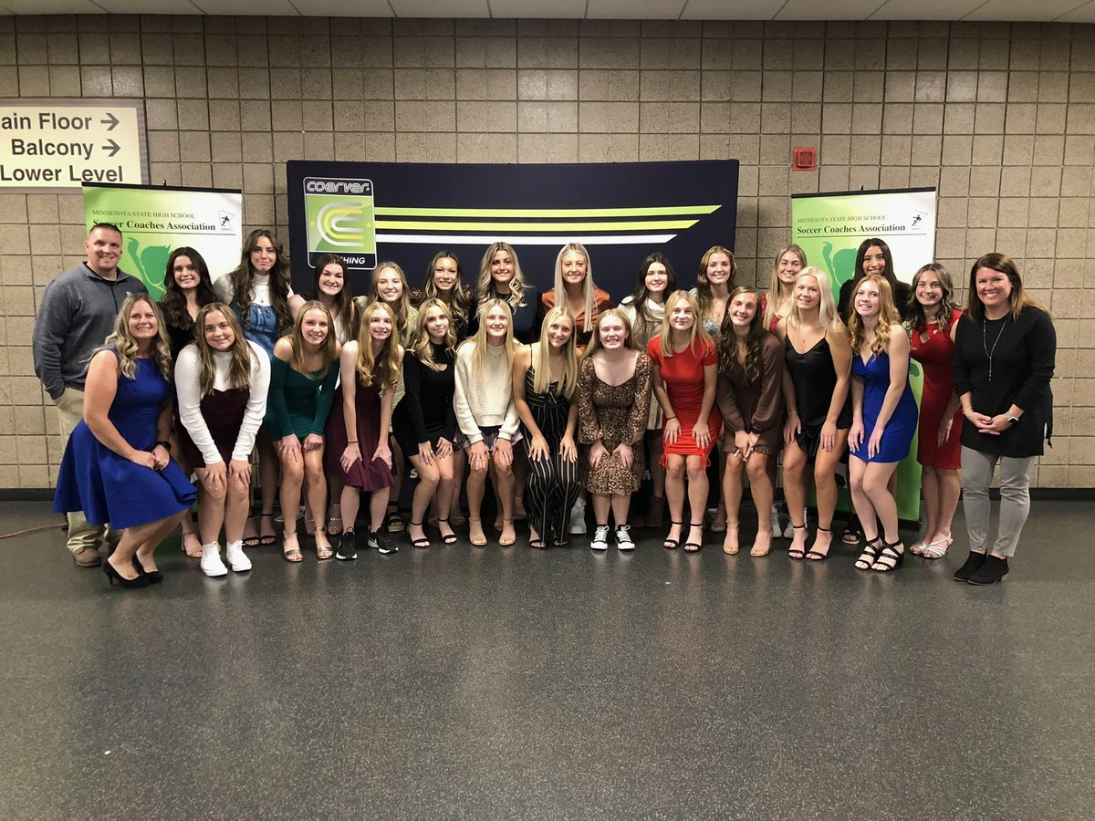 GirlsSoccerSF's tweet photo. State banquet tonight! This group of girls has worked to hard for this.

Special recognition to @lo_buzzell for being nominated Ms. Soccer 2021 and making 1st All-State Team, @MattisynMensink for making the 2nd All-State Team, and Joan Johnson for winning 6AA Coach of the year. https://t.co/rjq7MiTr6S
