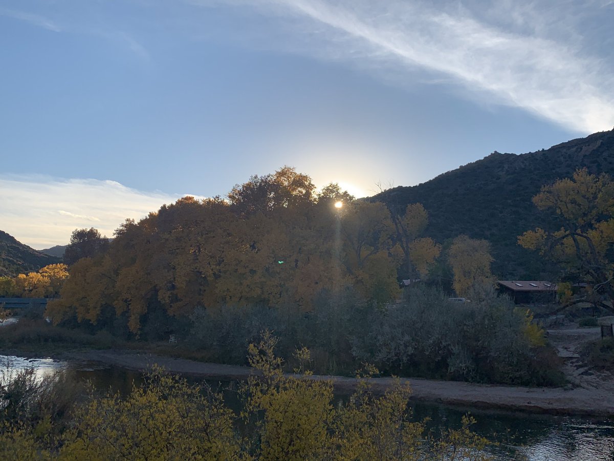 garyhog's tweet image. Sunset over the Rio Grande between Santa Fe and Taos, NM. Oct. 24, 2021 @spann