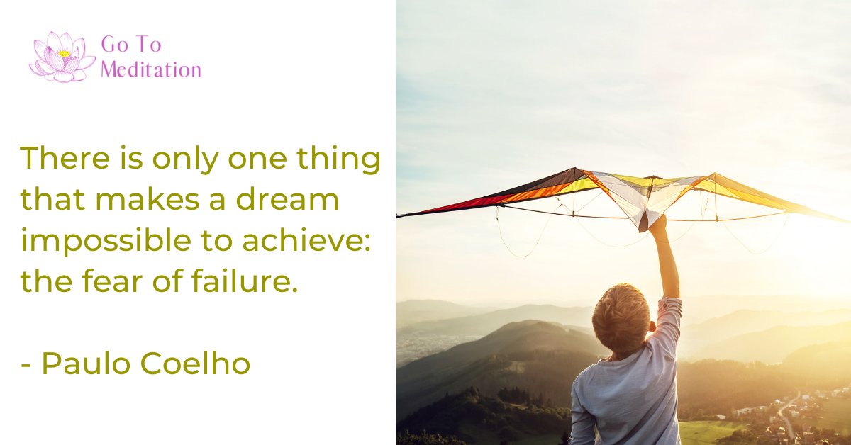 gotomeditation's tweet photo. "There is only one thing that makes a dream impossible to achieve: the fear of failure" -  Paulo Coelho - https://t.co/xhAoCBJm0V Go To Meditation #Meditation #Mondaymotivation #mondaythoughts #Inspiration #Motivation #life #Startups #Tech #Learning #Nature https://t.co/cq9goiWkJb