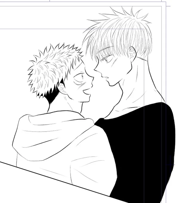 今回特急で描いた原稿ですが内容はいつか描きたかったさとる視点だし、お気に入りのシーンが出来てよかったとチェックしながら自己満足してます😂 