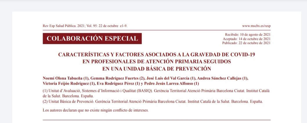 JaumeJMR's tweet photo. Congrats a l@s colegas de #BASIQ y #UBP de @apicsbcn por la colaboración especial y artículo en la Revista Española de Salud Pública 👇👇 #craks https://t.co/EkOkI0XCFg