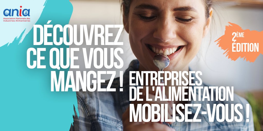 📢#DécouvrezCeQueVousMangez Votre entreprise n'est pas encore inscrite à la 2ème édition de l'opération portes ouvertes ?

Rejoignez-nous dès maintenant : 
👉bit.ly/DCQVM-2021

📅18, 19, 20 nov.

ℹ️decouvrezcequevousmangez@ania.net

decouvrezcequevousmangez.fr
#DCQVM