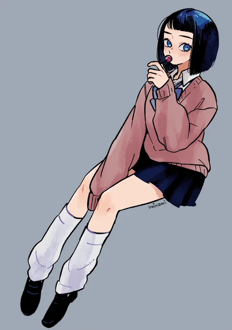 で、主線の色を部分的に変えてみたりして全体に色被せたりなんかしてみたりで完成です!私も毎回試し試し塗っていてこんな説明で役に立てたか怪しいですが、マロ主さんの塗りのヒントか何かに繋がると嬉しいです#創作 #イラスト #procreate 
