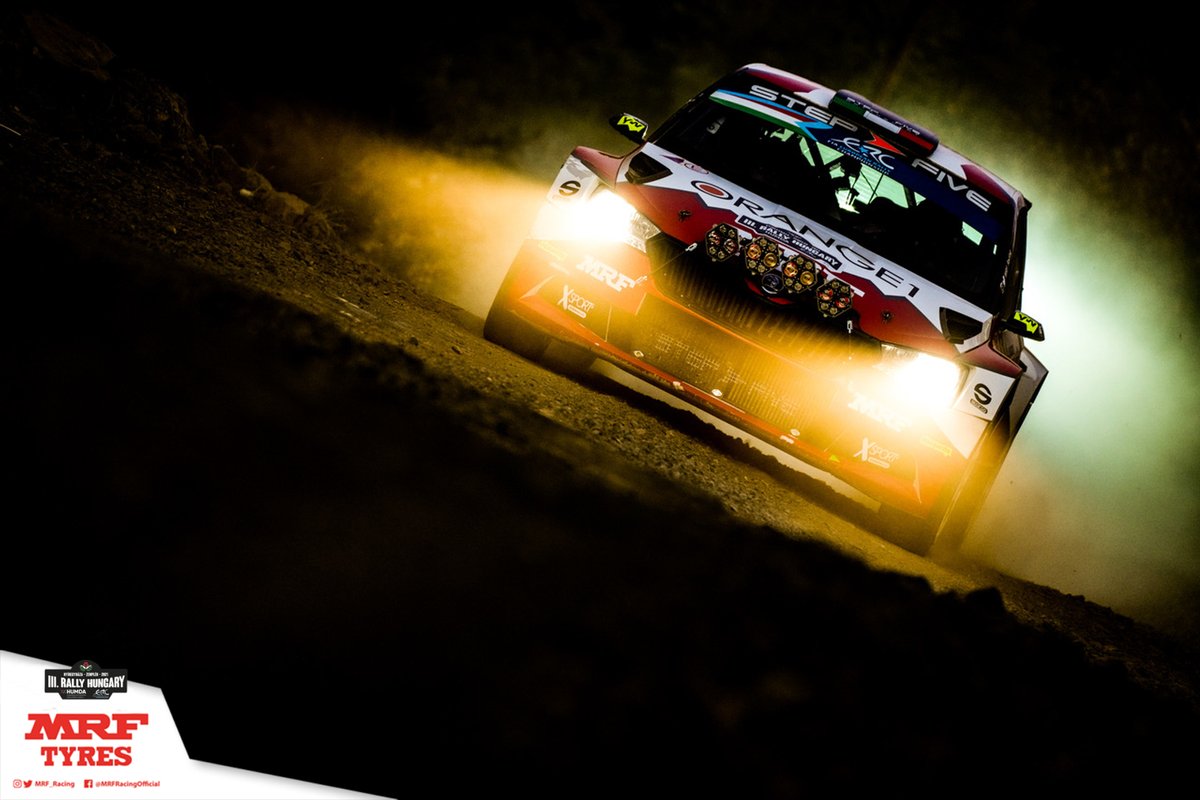 MRF_Racing's tweet photo. A great weekend in #RallyHungary for Team #MRFTyres with @SimoCampedelli and Tania Canton. The duo took a top five in the @FIAERC and took home a lot of important data! https://t.co/DcEk2LvYdj