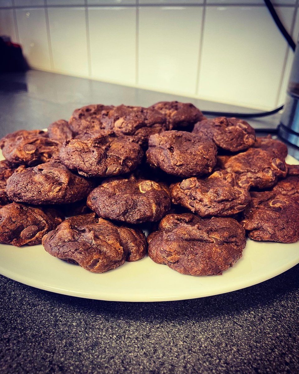 SMLerch's tweet photo. This week’s baking was a fairly simple family recipe…Mocha Truffle Cookies. Always delicious #baking #cookies https://t.co/SagyW2YOhY
