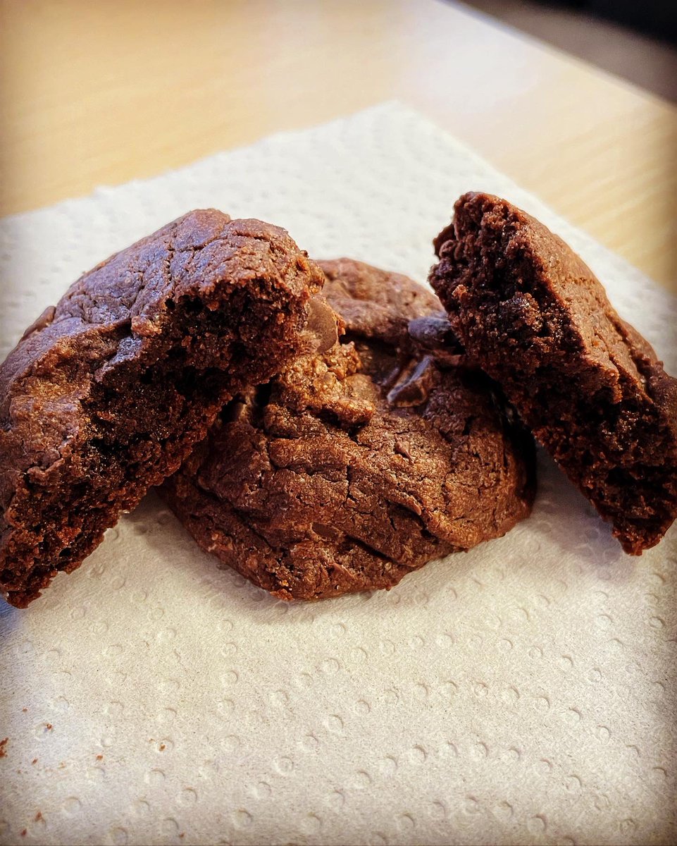 This week’s baking was a fairly simple family recipe…Mocha Truffle Cookies. Always delicious #baking #cookies