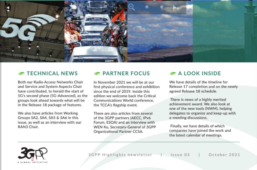 TCCAcritcomms's tweet photo. Highlights for Monday: the new @3GPPLive Highlights magazine includes a partner focus featuring our Board member @nmyren @DSB_no @Noednett and a look at the importance of standards compliance from @mcstaasting -more here: https://t.co/RXs5fo8URV and at @CritCommsSeries next week! https://t.co/Xv545S3vev