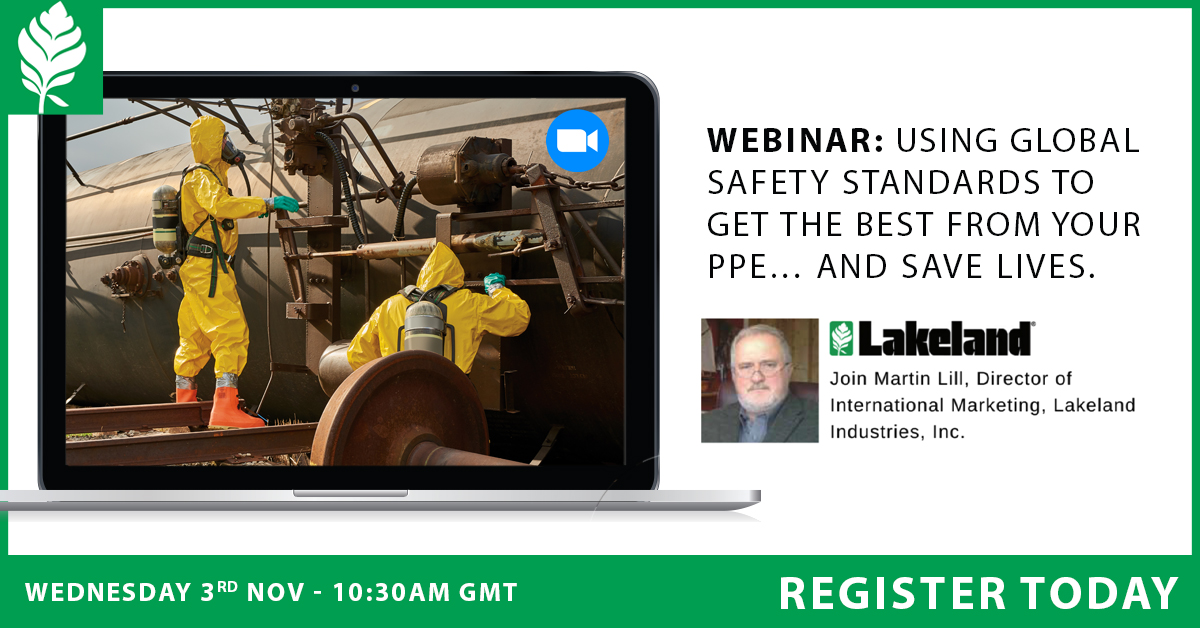 This upcoming webinar presented by Martin Lill will help you gain an insight into how focusing on one standard for #chemicalprotectiveclothing can be limiting, knowledge of multiple standards liberating. Register here hubs.ly/H0ZWSF30 #PPE #SafetyStandards