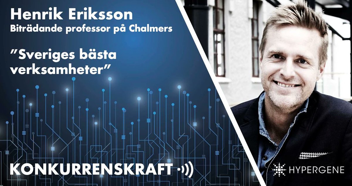 hypergene's tweet photo. AVSNITT 26: Vi träffar Henrik Eriksson, biträdande professor på Chalmers. Han har hela sin forskarkarriär intresserat sig för vad det är som gör att vissa verksamheter lyckas bättre än andra. 2019 kom han ut med boken "Sveriges bästa verksamheter": https://t.co/Nwbqy48Tdw https://t.co/k3SKjqljTu