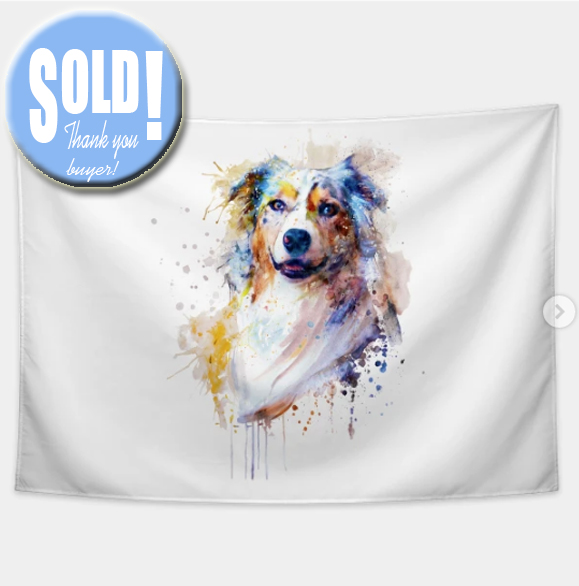 I sold a tapestry of 'Australian Shepherd Portrait'. Thank you to the buyer! teepublic.com/tapestry/13833… #australianshepherd #dog #pet #watercolorpainting #australianshepherdportrait #cutegift #affordableart #tapestry #teepublic #teepublicshop #teepublicartist #animalart #wallart