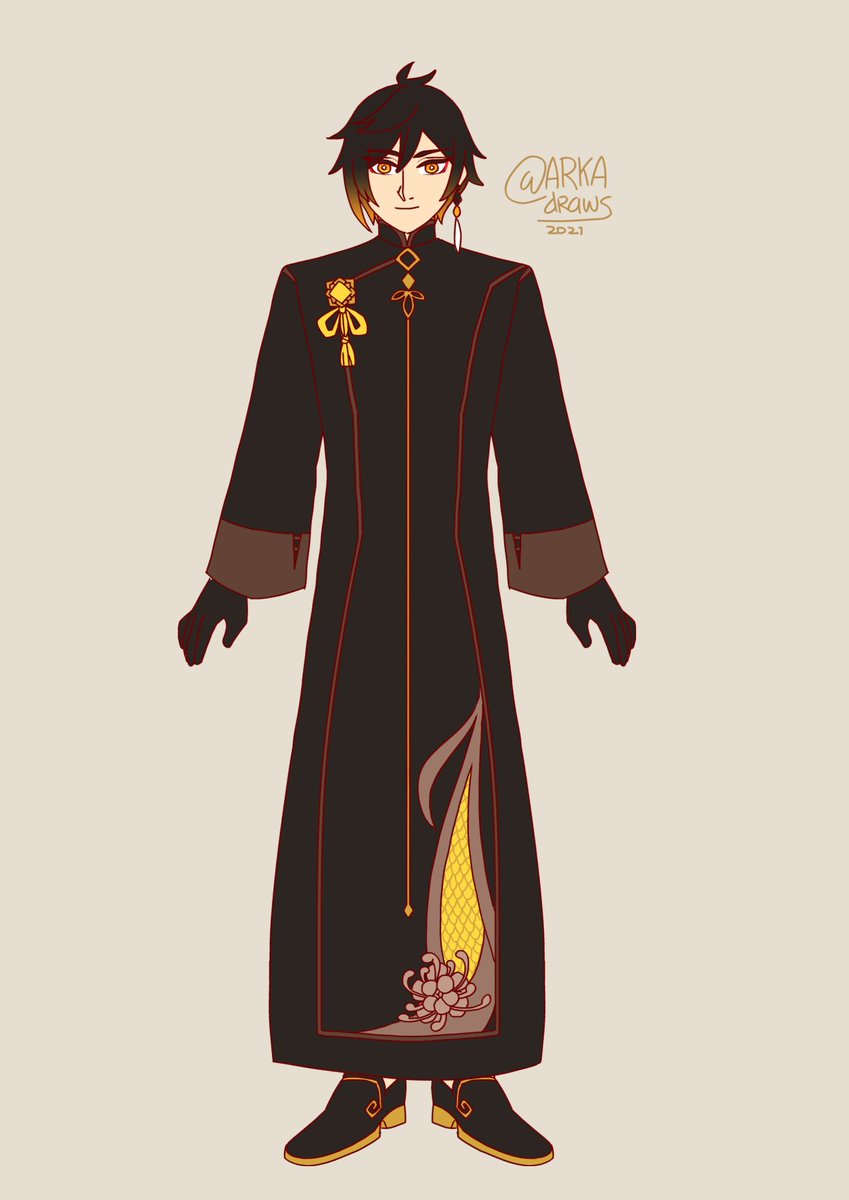 arkadraws's tweet photo. My design for Amnesiac Zhongli AU for @const_bang! He looks so baby 🥺

#zhongther #鍾空 #GenshinImpact #原神 https://t.co/s4dsFwh2R5