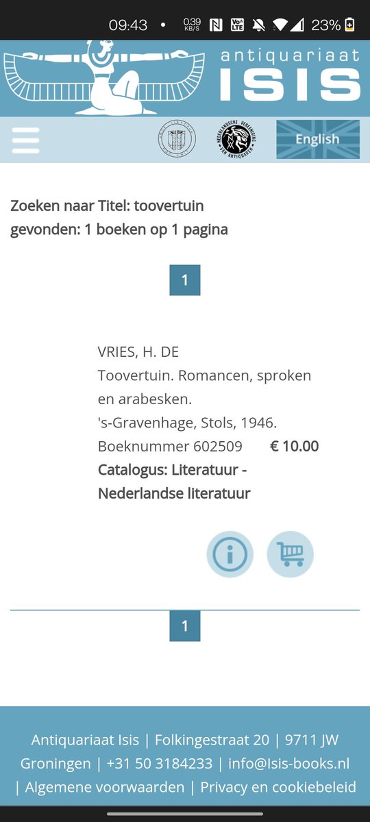webtic's tweet photo. @irinarempt @Spinazieacademi in Groningen bij antiquariaat Isis ligt een exemplaar als het goed is. https://t.co/2J6su5vX6t