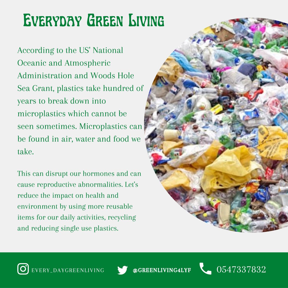 Inspiration for the week. Don't just live anyhow. Let's do this together. Retweet to create awareness.  Blissful week! #letsgogreen #saveyourenvironment #garbageout #africaeu