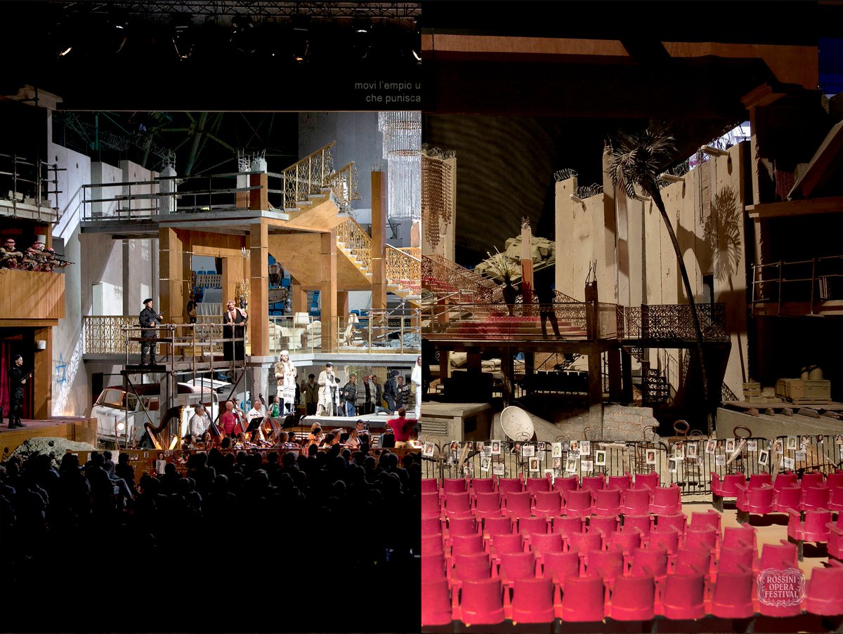 Rof_Pesaro's tweet photo. ⚡ Mosè in Egitto di Graham Vick, rappresentato al #ROF nel 2011 con @RobertoAbbado sul podio, ottenne il premio Abbiati come migliore spettacolo dell'anno. La regia di #Vick, che contiene la denuncia di qualsiasi totalitarismo politico, è ora esposta nella nostra Mostra #ROF15k https://t.co/qHXfvBcrZ0