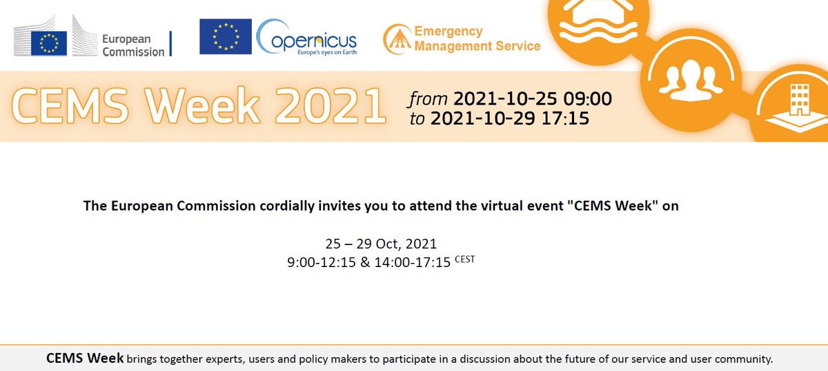 DeepCube_H2020's tweet photo. 📢The Copernicus Emergency Management Service Week 2021 has started and #DeepCube will be there!
Today at 15:15 CEST @yannispapoutsis will present our first research results on #AI technologies for forecasting of #climate-related disasters.
Live stream👉https://t.co/grAXy14nfO https://t.co/ALUQmqYYYf