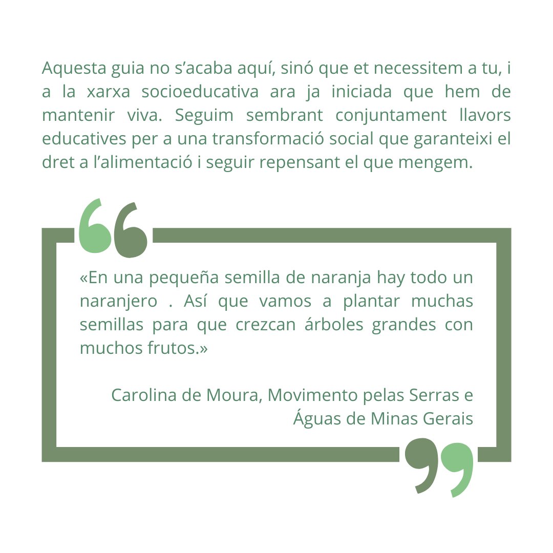 desosong_'s tweet photo. ✅ Al llarg dels capítols de #Repensaelquemenges hem fet una proposta per repensar-ho tot, del camp a la taula. Esperem que aquesta guia sigui un document viu que faci créixer la xarxa i que ajudi a sembrar llavors de transformació social. I tu, ja l'has llegida? ✨#Transalimenta https://t.co/RK1cGS0Ewi