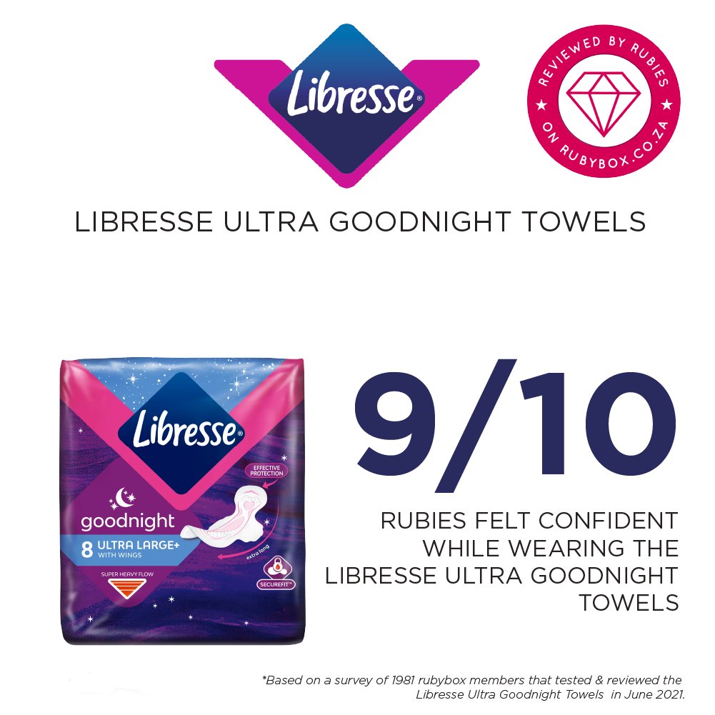 rubybox_beauty's tweet photo. Comfort is so important while on your period! Thanks to Libresse Ultra Goodnight Towels our rubies felt confident and protected all night long!💜
Not convinced, read more: https://t.co/7q0Pn0ygTR
#rubyboxLibresse #LibresseUltraPads #LiveFearless #Wombstories @Libresse_SA https://t.co/9SgQfM4plw
