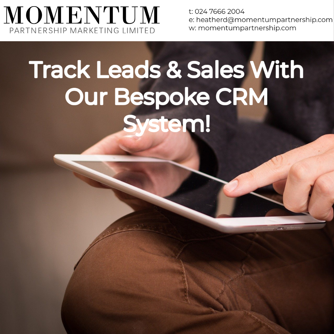Momentum’s bespoke CRM system &amp; support services are designed to build your Pipeline, segment your Audience and keep Data accurate. Book a demo!
ow.ly/18Wo50Gt7L0 | #CRM #Data #Sales #Marketing