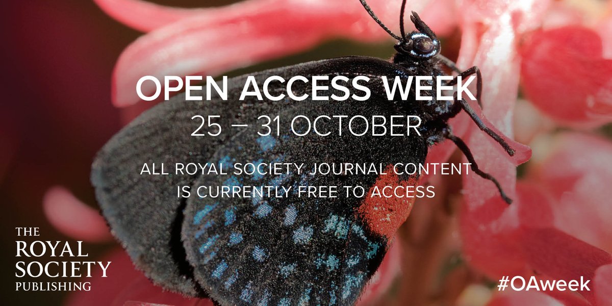In celebration of #OpenAccessWeek, we've made all Royal Society journal content free to read. Explore the journals: royalsociety.org/journals #OAWeek