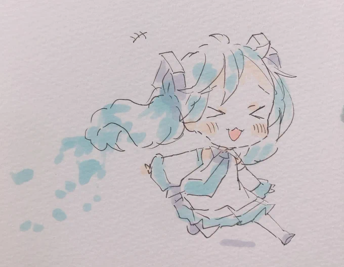 色が抜ける初音ミク 