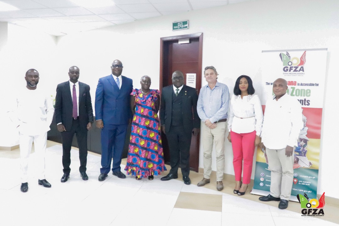 UKGCC_ExecDir's tweet photo. I would like to express my appreciation to the CEO of @GHANAFREEZONES1, Dr. Michael Ocquaye Jr, for meeting with @UKGCC_ACCRA.
Expect a deepened relationship between #UKGCC and GFZA in the near future, as we work together to promote an enabling business environment in #Ghana. https://t.co/JK9IMQK7RL