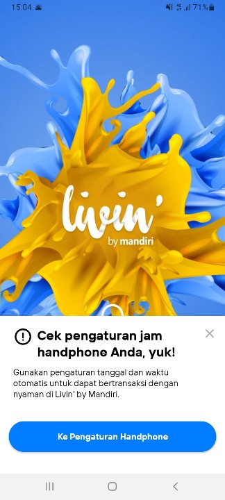 rizkylbs_'s tweet photo. @bankmandiri tolong di bantu min gagal login dan muncul pengaturan tgl mulu. Pada settingan di hp dah otomatis https://t.co/JIK4iUKYTK