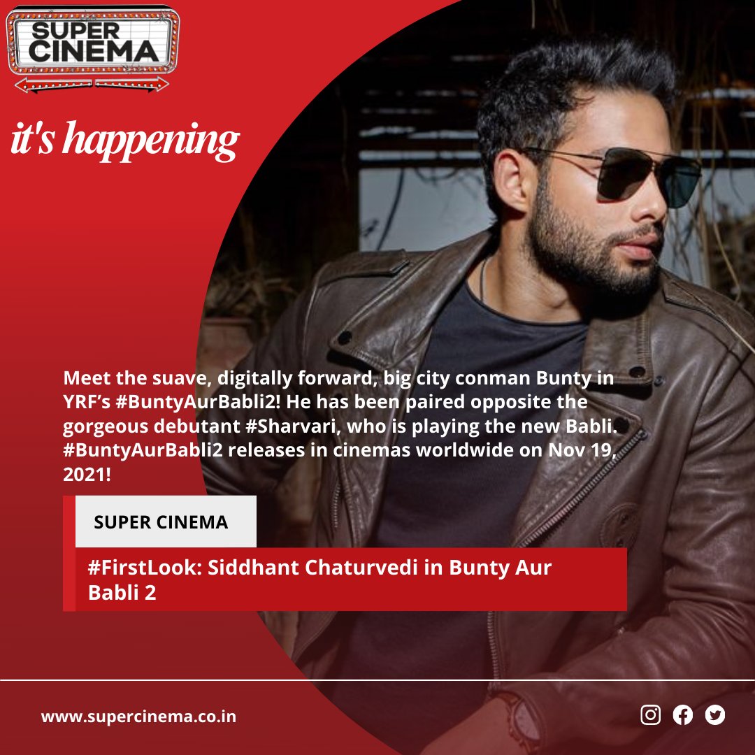 supercinemaent's tweet image. #BuntyAurBabli2 : First Look Out!! 
@SiddhantChturvD @yrf
#firstlookout #yrf #itshappening #SuperCinema