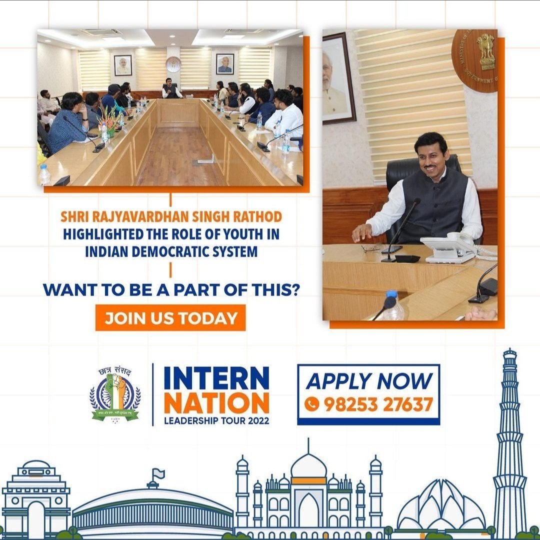 CsindiaOfficial's tweet photo. In our past tour, we got to interact with Former Minister of Information &amp; Broadcasting, Youth Affairs &amp; Sports Shri @Ra_THORe &amp; got to understand the workings of his ministries.

#chhatrasansad #internnation 
(1/2) https://t.co/K9meFuSIld