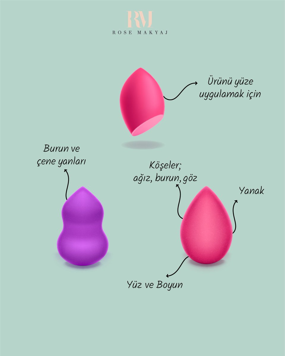 Makyaj yapmaya yeni başlayanlar bu gönderide toplanıyor!

Süngerlerin doğru kullanımı makyajımızı kusursuz hale getirecektir. Doğru kullanımını öğrendiğimiz süngerler Rose Makyaj’da! Makyajdan önce süngerimizi nemlendirmeyi unutmayalım 😉
#RoseMakyaj #makyajsüngeri #makyajtüyosu