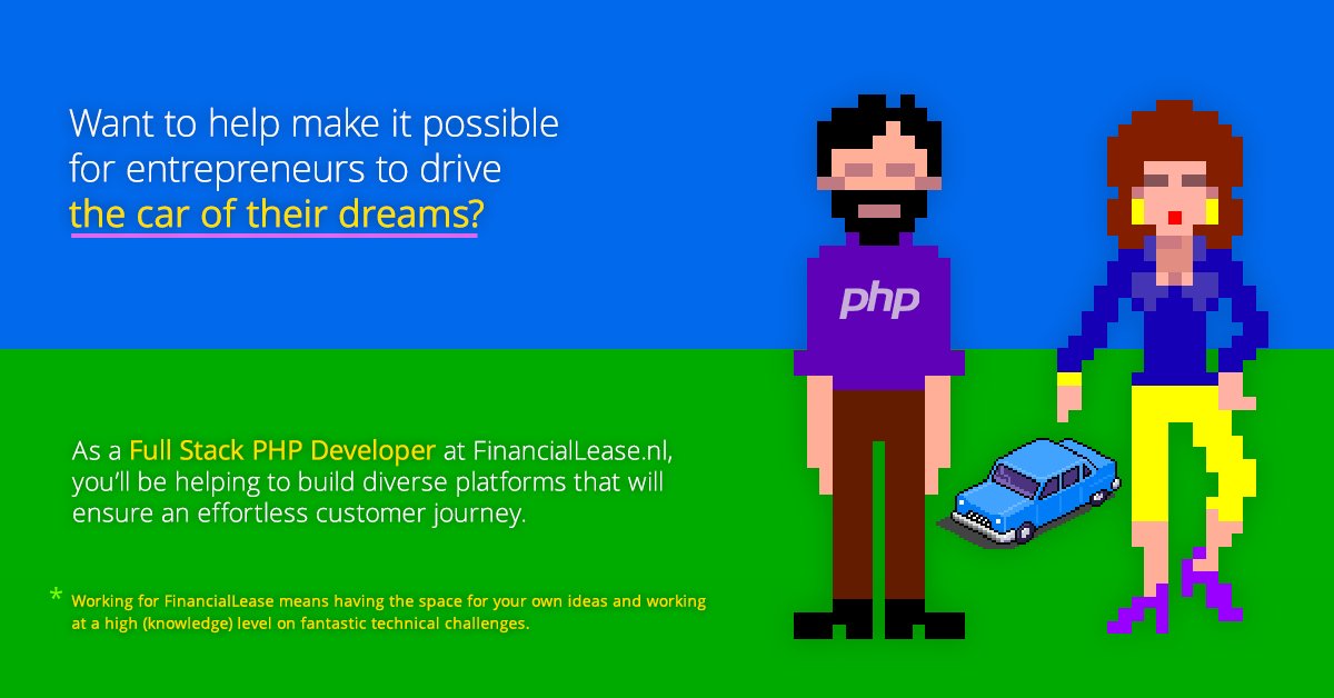 _epeople's tweet image. Are you the client-driven #FullStackPHPDeveloper @FinLeaseNL needs? Do you have the technical skills to produce eye-watering customer journeys? Come join us. More information: bit.ly/3DGRME6