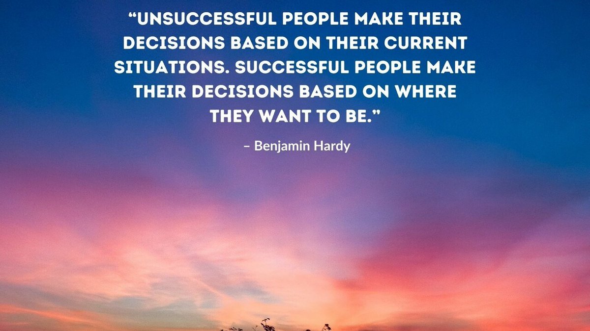 Smart_HR's tweet photo. “Unsuccessful people make their decisions based on their current situations. Successful people make their decisions based on where they want to be.” – Benjamin Hardy

#MotivationalMonday https://t.co/qJlZkatD75