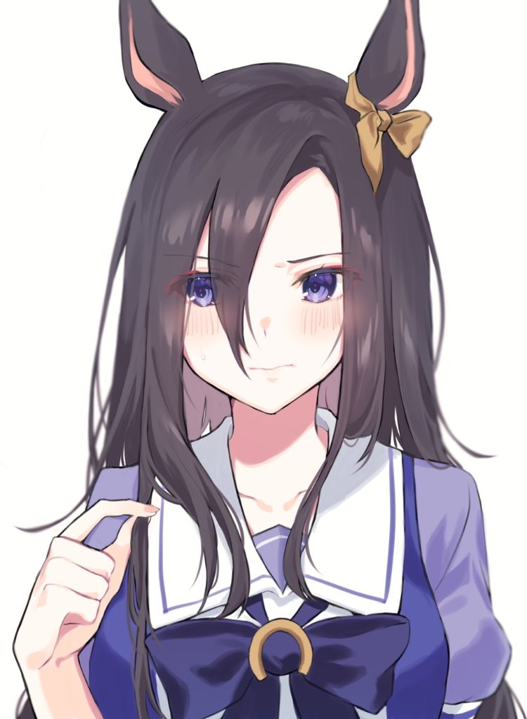 air groove (umamusume) 1girl animal ears solo horse ears school uniform tracen school uniform long hair  illustration images