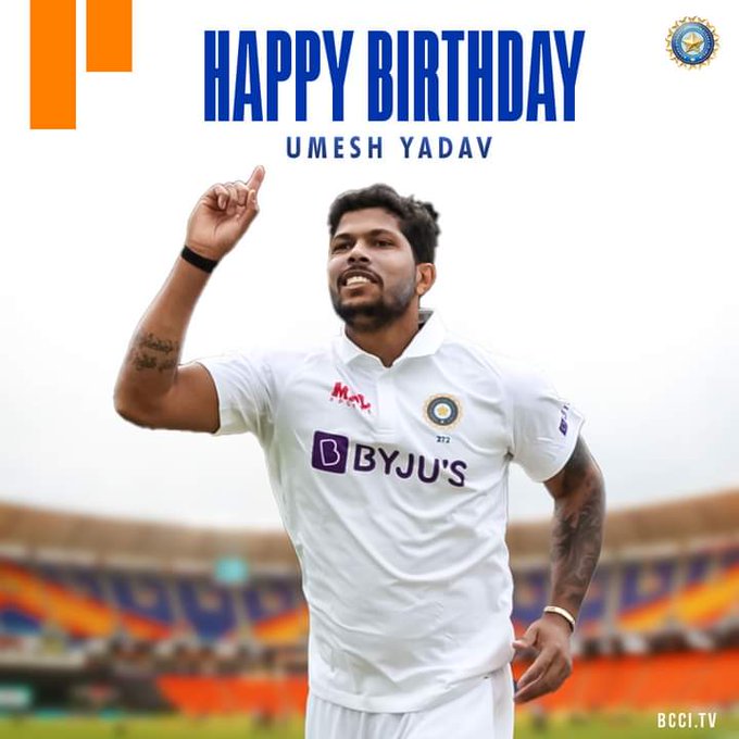 Here\s wishing speedster Umesh Yadav a very happy birthday.   