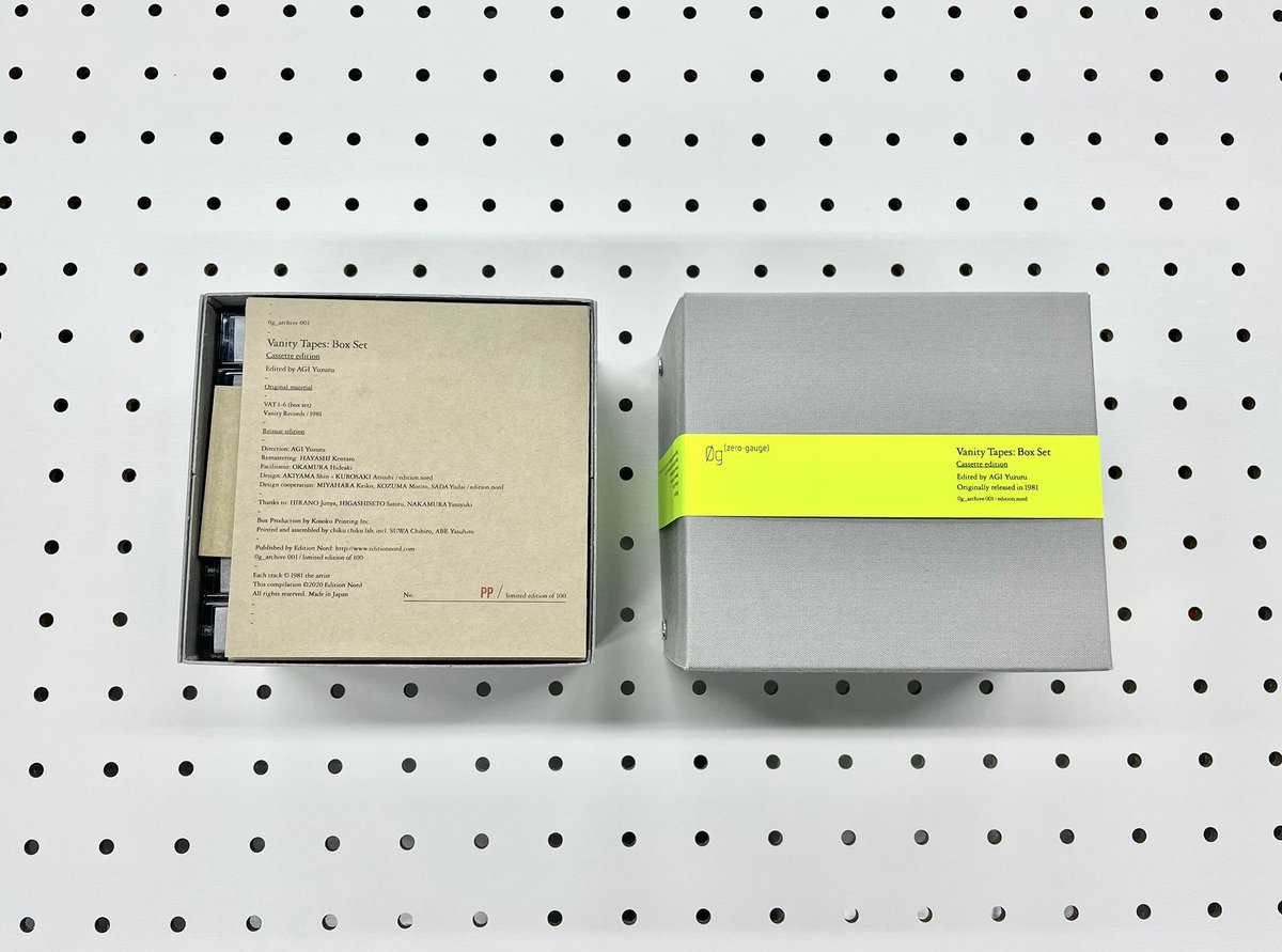 RT @editionnord: - we_release. - “Vanity Tapes: Box Set