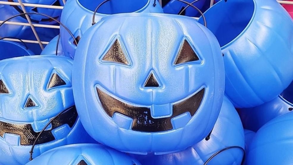 millsj413's tweet photo. Did you know if you come across a trick-or-treater with a blue bucket this means they have autism? Be kind to those who do have that color bucket. They may not know how to say trick-or-treat or you’re welcome!!!! 🎃👻🎃#BlueBucket #HappyHalloween #Autism #AutismAwareness https://t.co/oOsoloTef1