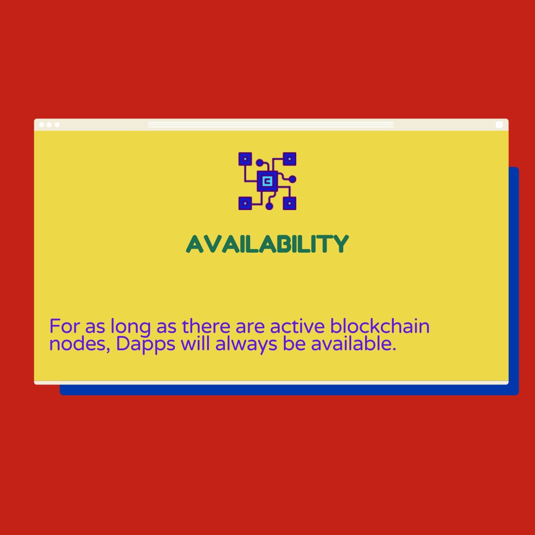 For as long as there are active blockchain nodes, Dapps will always be available.