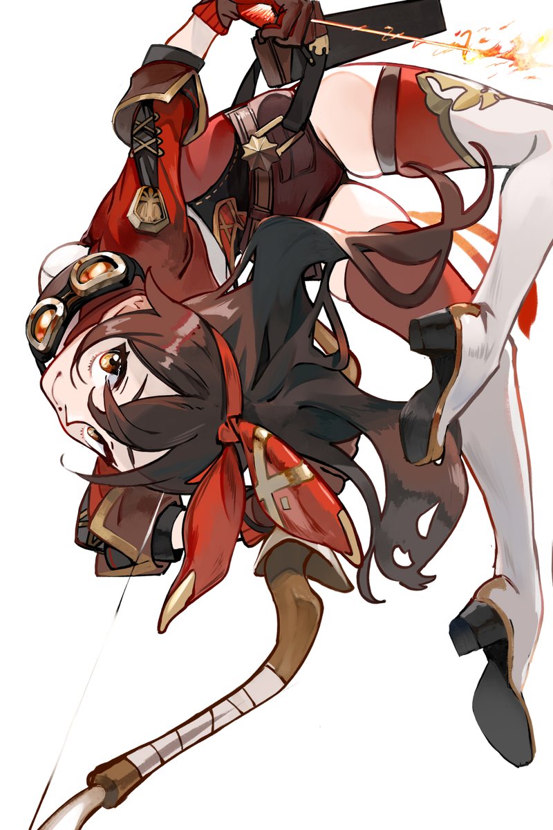 アンバー(原神) 「#今年も残りわずかなので今年一番伸びた絵を貼る見た絵描きさんも強制でやる
アンバ」|トロ３のイラスト
