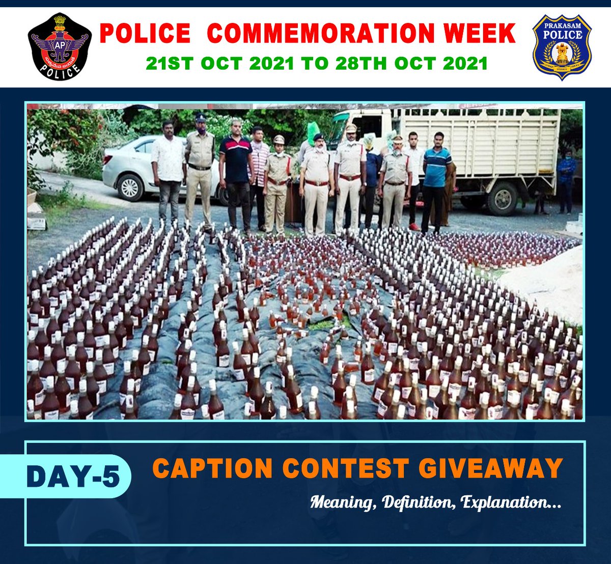 prakasam_police's tweet photo. #PhotoCaptionContest giveaway! Day 5
Post your comment in the comment section 

ఫోటో కాప్షన్ కాంటెస్ట్ ! అయిదవ రోజు  
మీ క్యాప్షన్ ను కామెంట్ రూపంలో ఇవ్వండి, ఉత్తమ కామెంట్ కు బహుమతి పొందండి 

#PoliceCommemorationDay2021 #PrakasamPolice #APPolice @APPOLICE100 @dgpapofficial https://t.co/RGPPqtDMFj