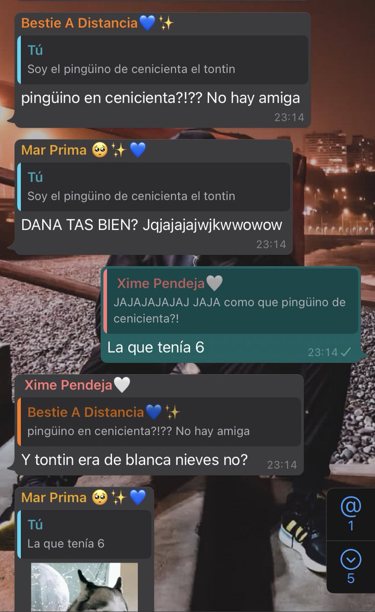 TwinsXJuki's tweet photo. Cenicienta y sus 6 pingüinos 🐧 

Ptm Dios lo que hace el estrés y el can cansancio 😭🤏🏽 PINSHIS pendejas me hacen bullying 
@Mar_villalpivan @ximeXivan @iSimpJimena https://t.co/tJSr48Hbzh