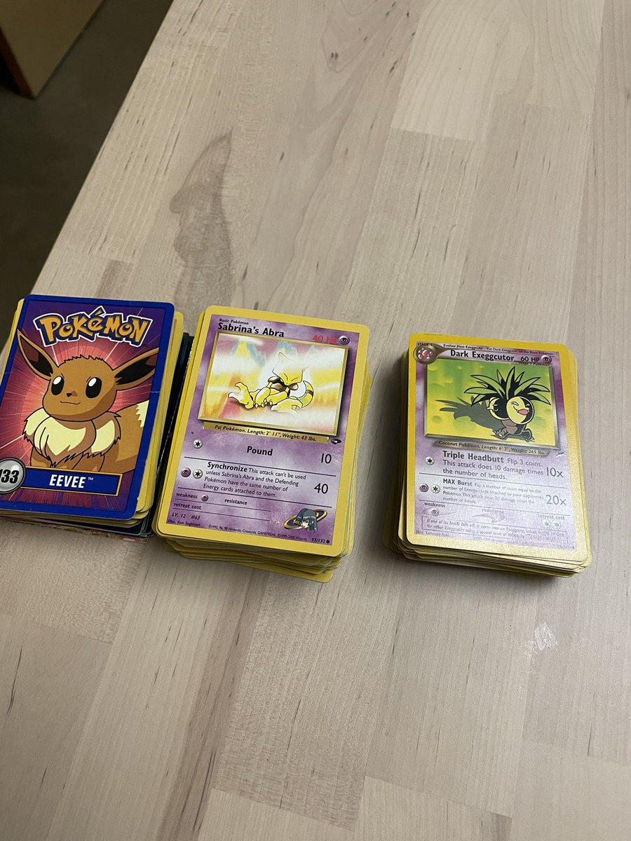 TCGLucas's tweet photo. 🚨FREE CARDS ( over 100 wotc ✌🏼)
Rules:
1) You aren’t picky on condition. Condition is primarily played
2) You pay shipping 
That’s it….
If you’re interested comment your fav Gen 1 Pokémon. https://t.co/8pslsW4KZ0