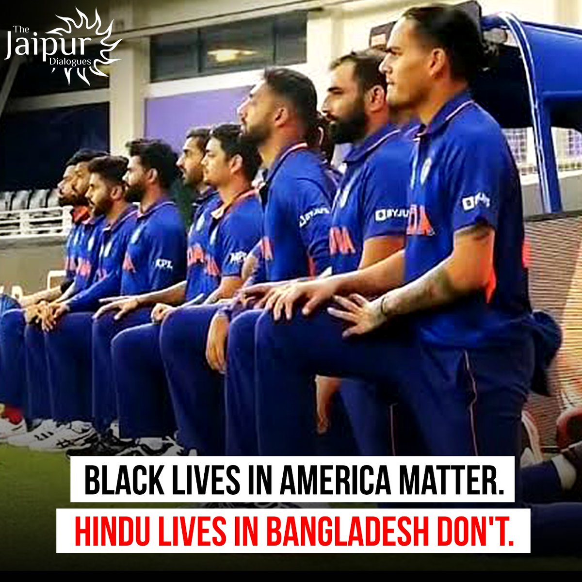 JaipurDialogues's tweet photo. The Wokist Hypocrisy of Indian Cricket Team! https://t.co/Vf3YNPBOyh