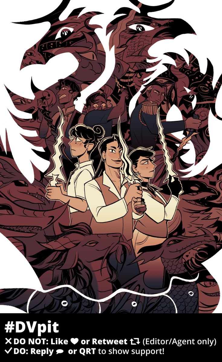 DW HTTYD+PRINCE & THE DRESSMAKER

THE THREE BEASTS: 3 best friends must each face a savage hydra to succeed their dragon-tamer fathers. But when their dreams become a deadly game of pride, the only path to happiness is to turn on the men who made them.
#DVPit #GN #YA #LGBT #POC 