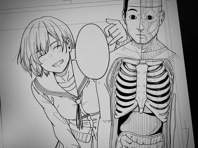 今日も描いてる。
締切が近くなってきたので、少し焦り。 