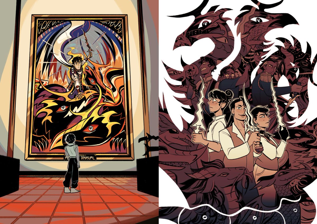 DW HTTYD but Filipino & Lesbian & Trans/NB

Three friends. All their lives, they followed their exalted dragon tamer fathers. But when their dreams start to kill, the only way to happiness-to create themselves-is to burn down their fathers' legacies.
#DVPit #GN #YA #LGBT #POC #F 